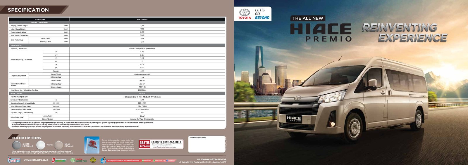 New Hiace Commuter & Premio Eksterior brosur hiace pdf